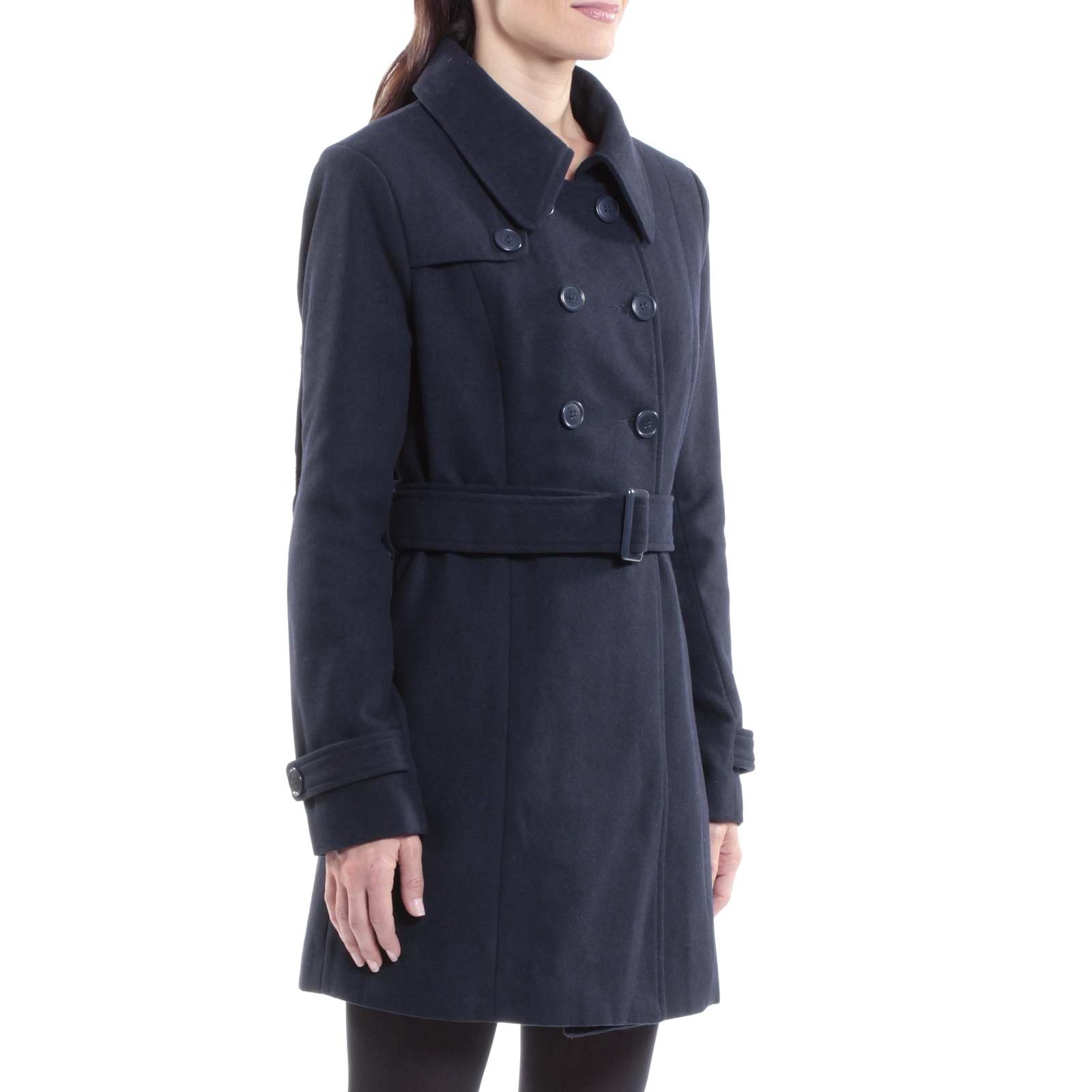 Alpine Swiss Keira Women's Trench Coat Double Breasted Wool Jacket